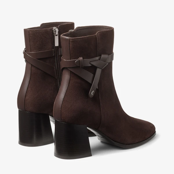 Chocolate Jimmy Choo Lawton Ankle Boot 65, view 5 | Boots