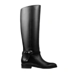 Black Jimmy Choo Lawton Knee Boot Flat | Boots
