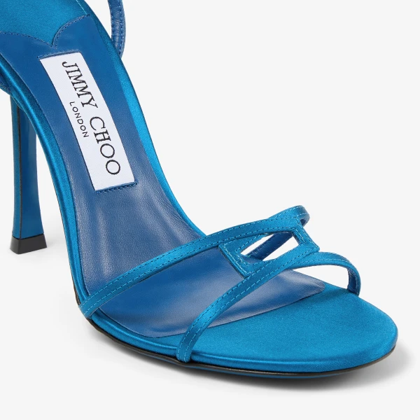 Lagoon Jimmy Choo Leo 100 Sandals, view 4 | Sandals