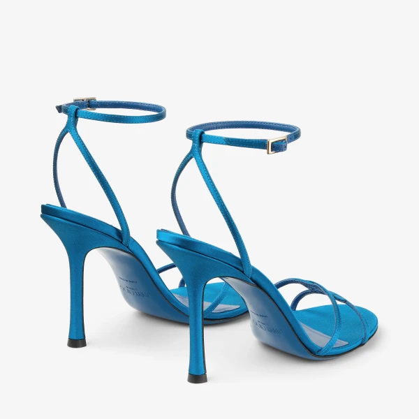 Lagoon Jimmy Choo Leo 100 Sandals, view 6 | Sandals