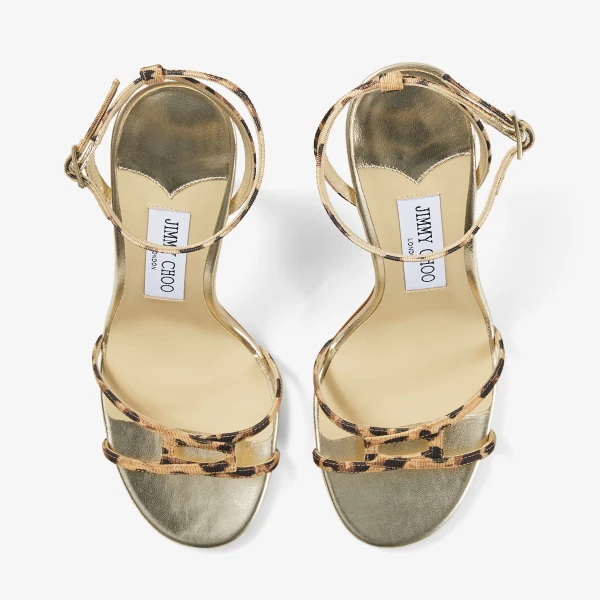 Natural Jimmy Choo Leo Sandals, view 4 | Sandals