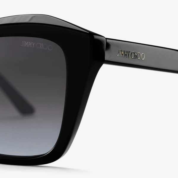 Black Jimmy Choo Lexa Sunglasses, view 3 | Sunglasses