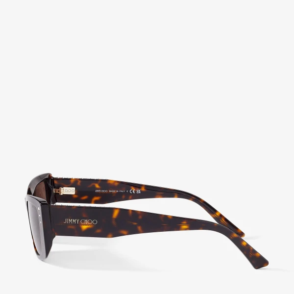 Dark Brown Jimmy Choo Lexy Sunglasses, view 3 | Sunglasses