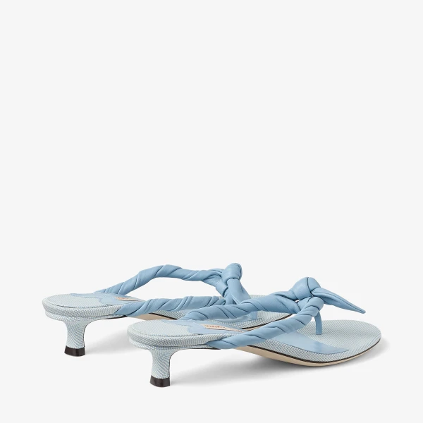 Riviera Blue and Riviera Blue Mix Jimmy Choo Liss 35 Mule Sandals, view 5 | Mules