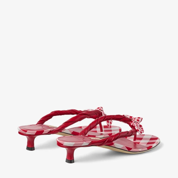 Ruby Red Mix Jimmy Choo Liss 35 Mule Sandals, view 5 | Mules