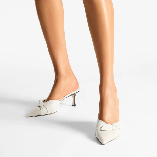 Almond and Latte Mix Jimmy Choo Livi 65 Mules, view 2 | Mules