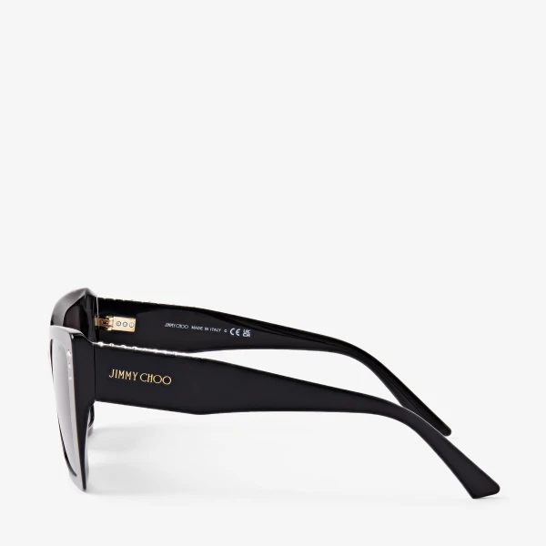 Gradient Grey Jimmy Choo Lorea Sunglasses, view 3 | Sunglasses