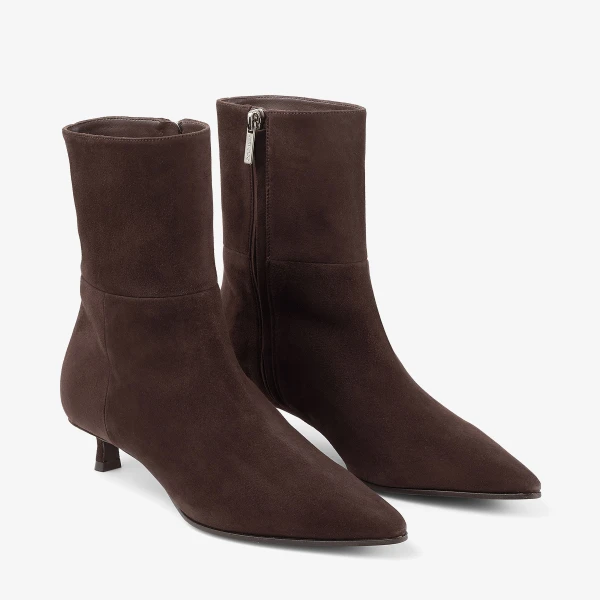 Chocolate Jimmy Choo Lory Ankle Boot 35, view 3 | Boots