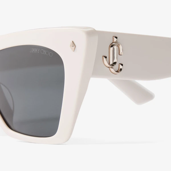 Milk Jimmy Choo Lou Sunglasses, view 3 | Sunglasses
