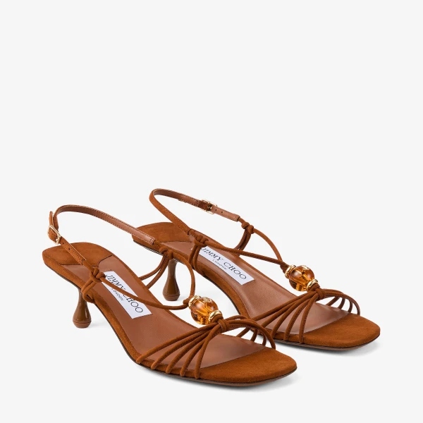 Tan Mix Jimmy Choo Lova 50 Sandals, view 3 | Sandals