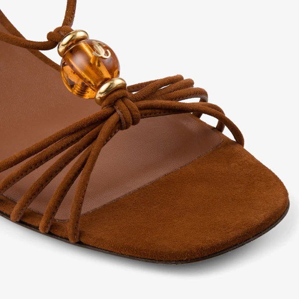 Tan Mix Jimmy Choo Lova 50 Sandals, view 4 | Sandals