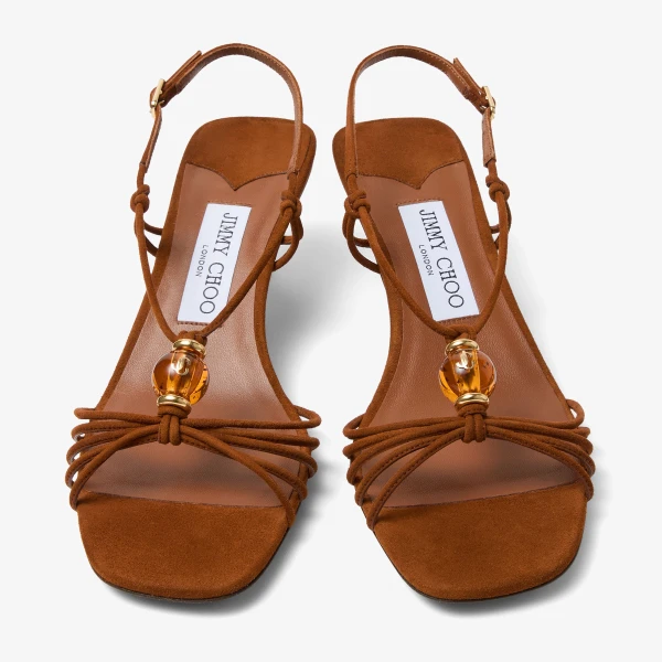 Tan Mix Jimmy Choo Lova 50 Sandals, view 5 | Sandals