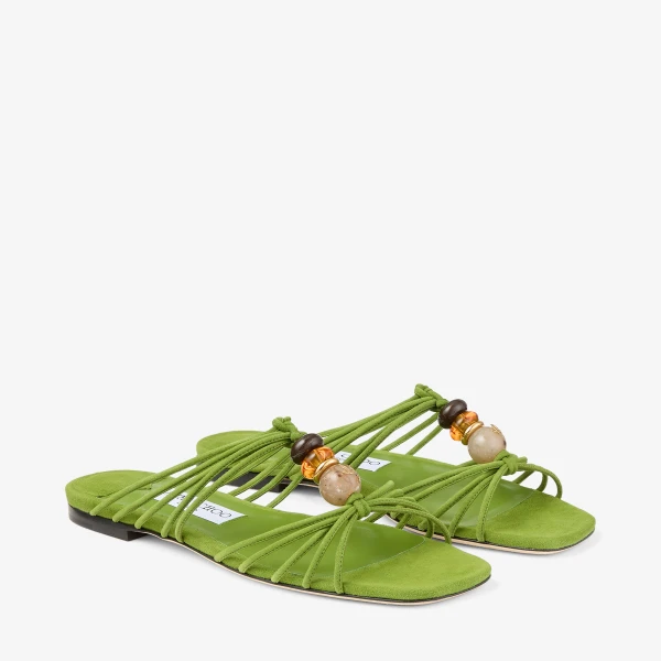 Clover Mix Jimmy Choo Lova Mule Flat, view 3 | Flats