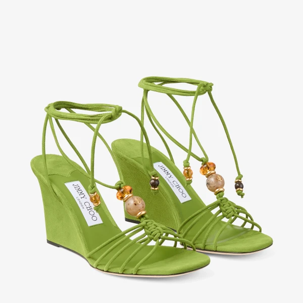 Clover Mix Jimmy Choo Lova Wedge 85, view 3 | Sandals