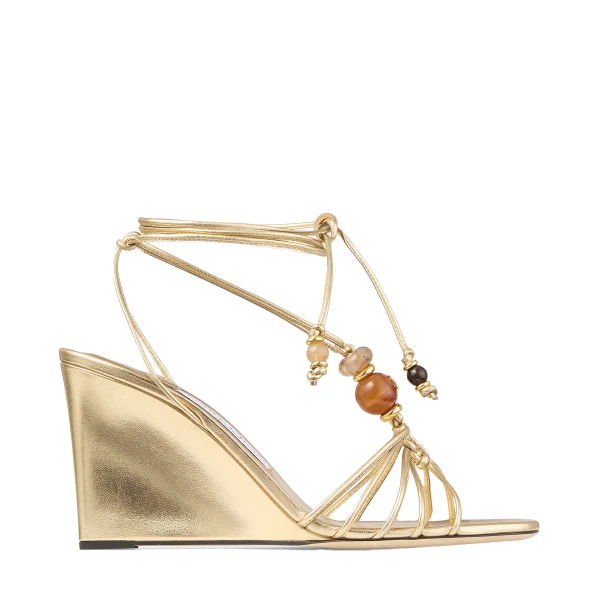 Metallic Jimmy Choo Lova Wedge 85 | Sandals