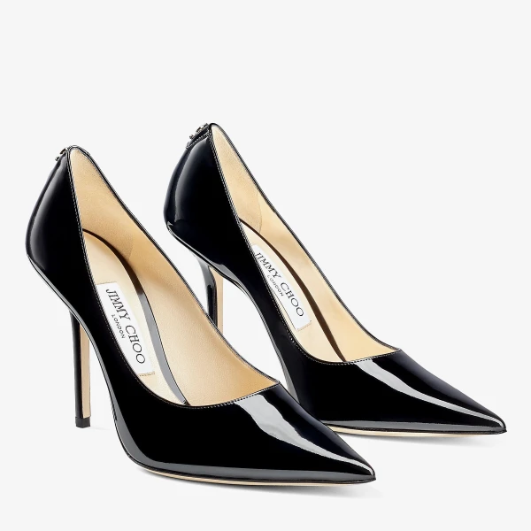 Black Jimmy Choo Love 100 Pumps, view 2 | Heels