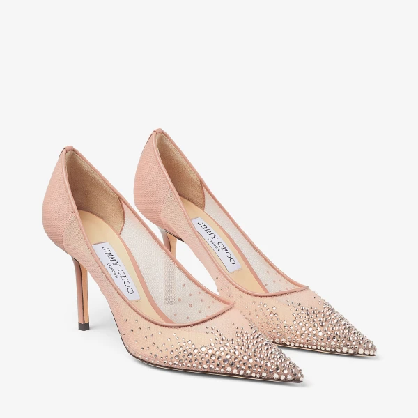 Ballet Pink Jimmy Choo Love 85 Pumps, view 3 | Flats