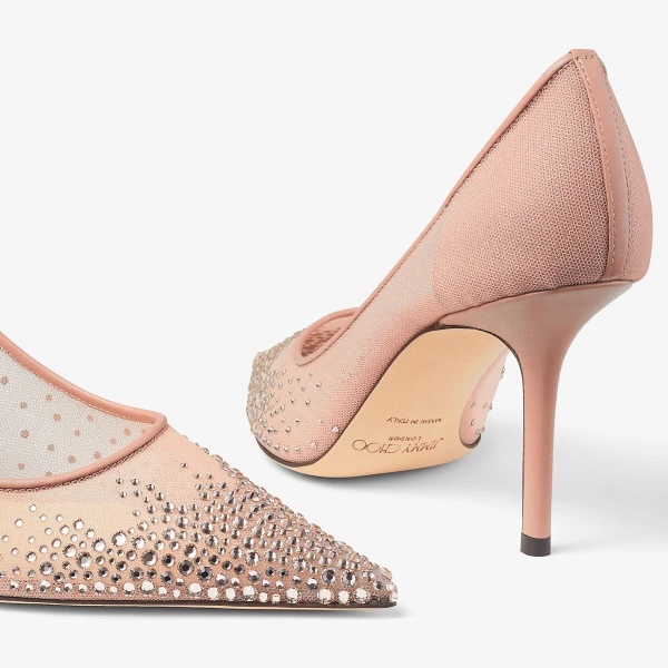 Ballet Pink Jimmy Choo Love 85 Pumps, view 4 | Flats