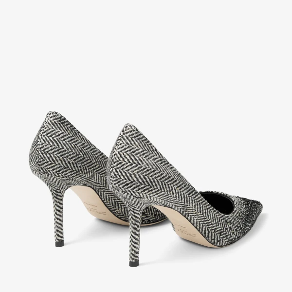 Grey and Black Mix Jimmy Choo Love 85 Pumps, view 6 | Heels
