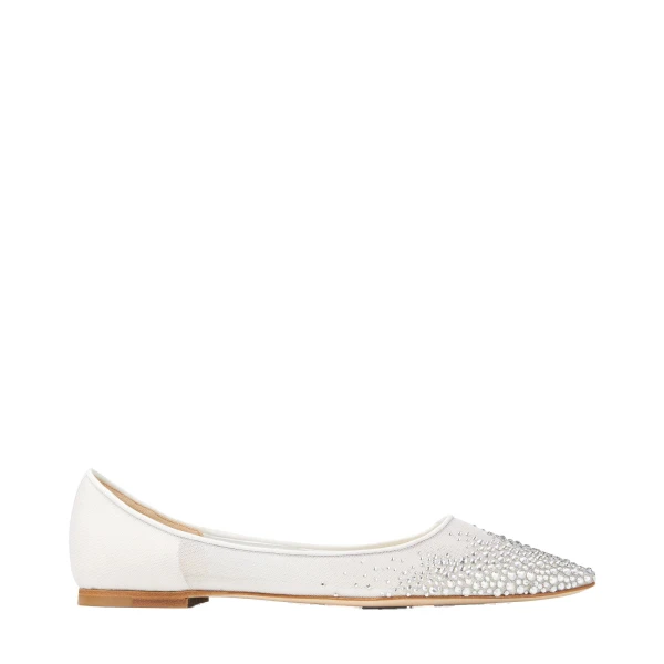 White Jimmy Choo Love Flat | Flats