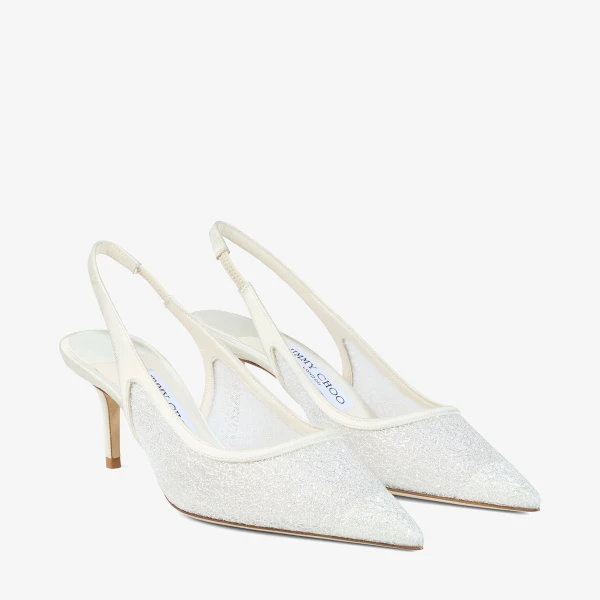 Ivory Jimmy Choo Love Slingback 65, view 3 | Heels