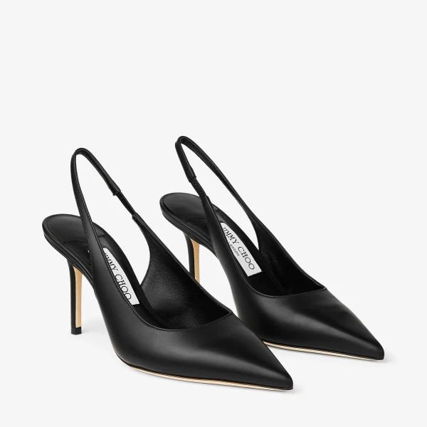 Black Jimmy Choo Love Slingback 85, view 3 | Heels