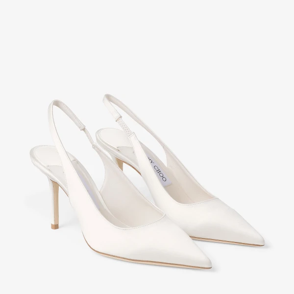 Ivory Jimmy Choo Love Slingback 85, view 3 | Heels