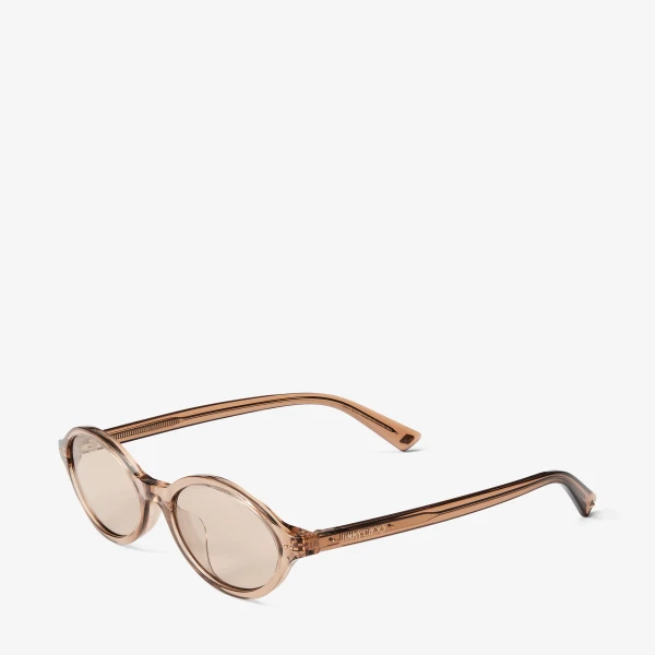 Transparent Tan Jimmy Choo Marais Sunglasses, view 2 | Sunglasses