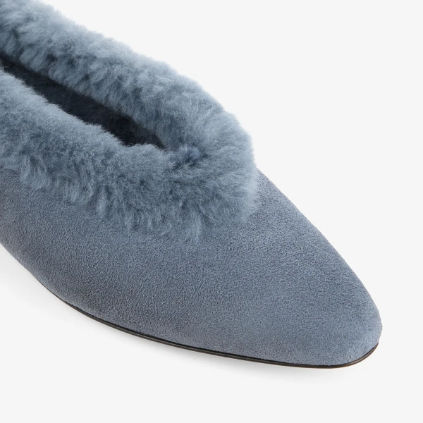 Arctic Blue Jimmy Choo Margot Flat, view 4 | Flats