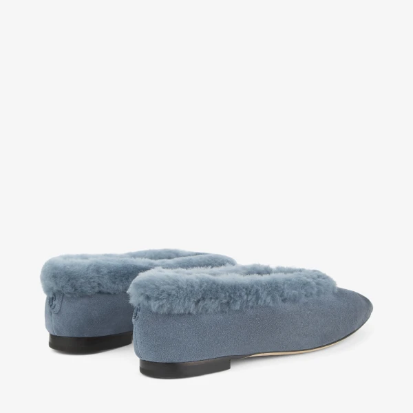 Arctic Blue Jimmy Choo Margot Flat, view 6 | Flats