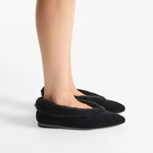 Black Jimmy Choo Margot Flat, view 2 | Flats