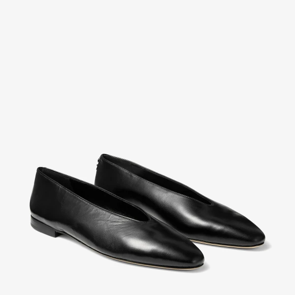 Black Jimmy Choo Margot Flat, view 4 | Flats