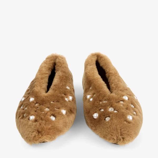 Teddy Mix Jimmy Choo Margot Flat, view 5 | Flats