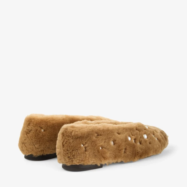 Teddy Mix Jimmy Choo Margot Flat, view 6 | Flats