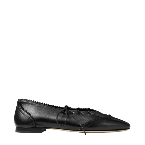 Black Jimmy Choo Margot Lace Up Flat | Flats