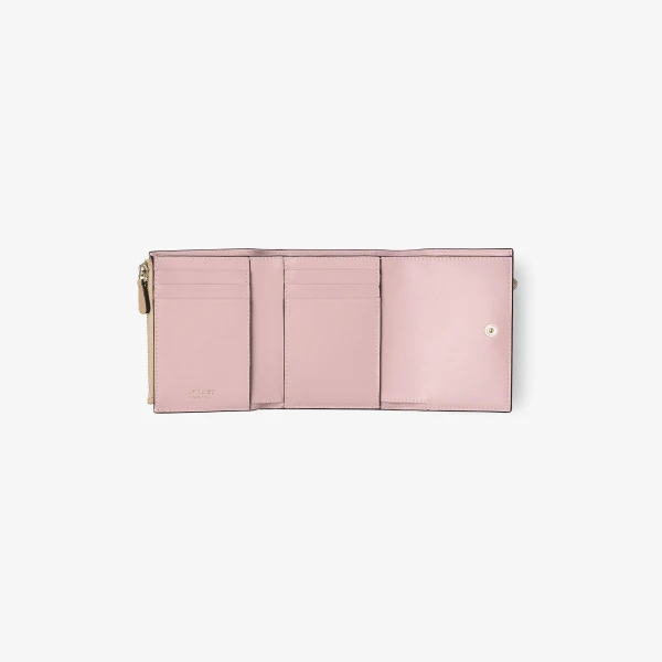 Chai, Rose and Light Gold Jimmy Choo Marinda Wallet, view 3 | Wallets & Purses