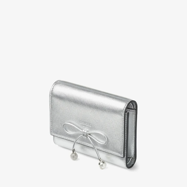 Silver Jimmy Choo Marinda Wallet, view 2 | Wallets & Purses