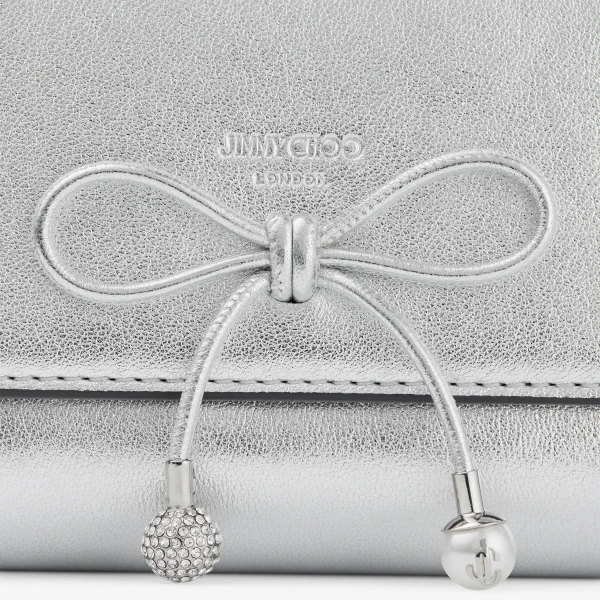 Silver Jimmy Choo Marinda Wallet, view 3 | Wallets & Purses