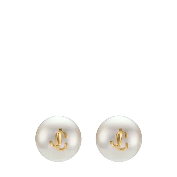 Metallic Jimmy Choo Maxi Pearl Studs | Earrings