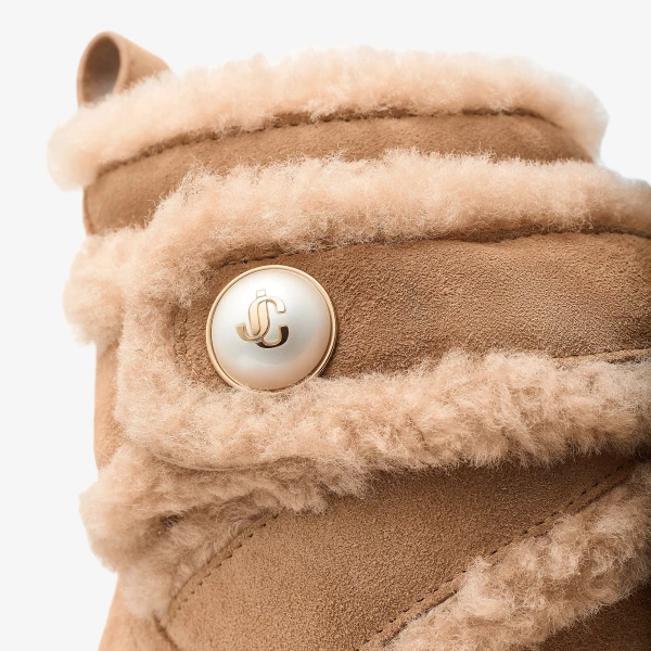 Toffee Jimmy Choo Meena Flat, view 4 | Boots