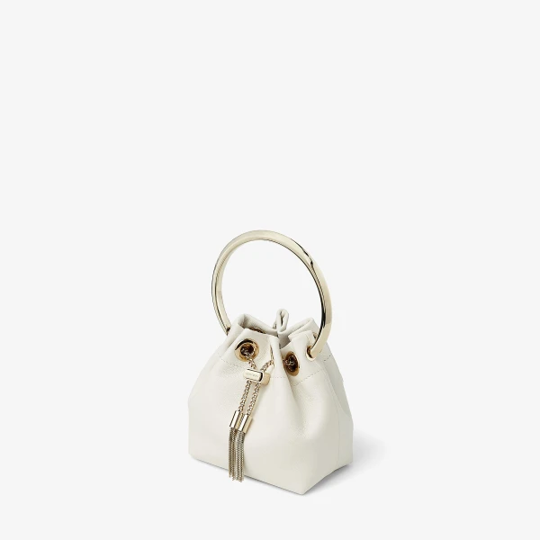 Latte Jimmy Choo Micro Bon Bon Bucket Bag, view 2 | Bucket Bags