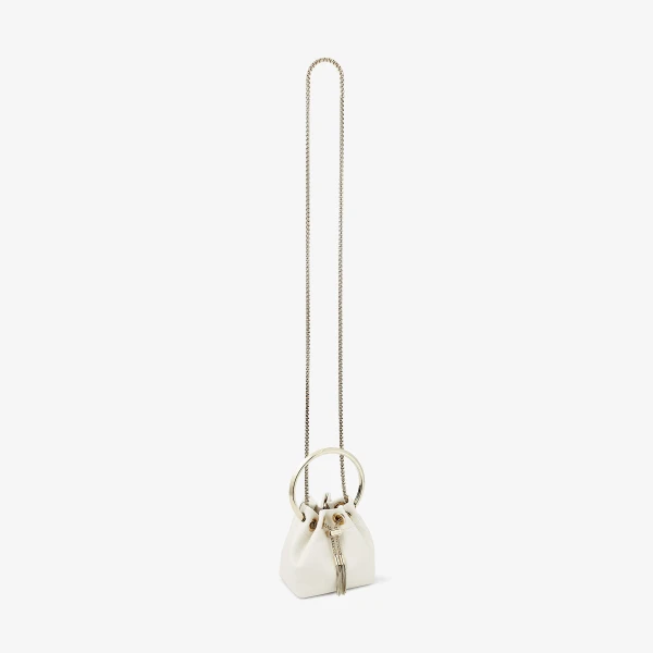 Latte Jimmy Choo Micro Bon Bon Bucket Bag, view 4 | Bucket Bags