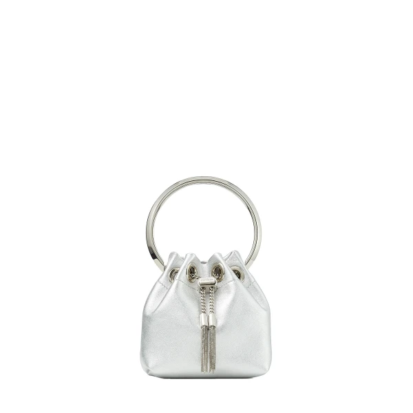 Metallic Jimmy Choo Micro Bon Bon Bucket Bag | Bucket Bags