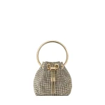 Metallic Jimmy Choo Micro Bon Bon Mini Bag | Bucket Bags