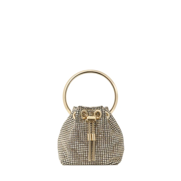 Metallic Jimmy Choo Micro Bon Bon Mini Bag | Bucket Bags