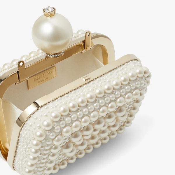 White Jimmy Choo Micro Cloud Mini Bag, view 2 | Mini Bags