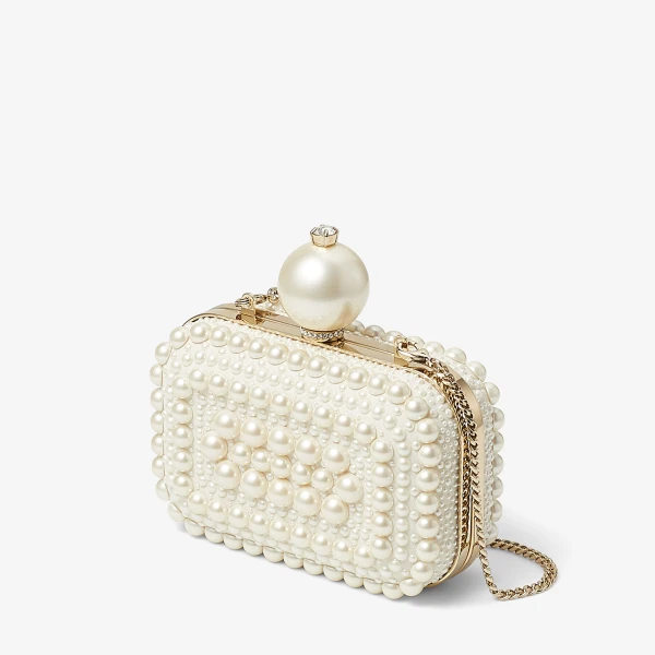 White Jimmy Choo Micro Cloud Mini Bag, view 3 | Mini Bags