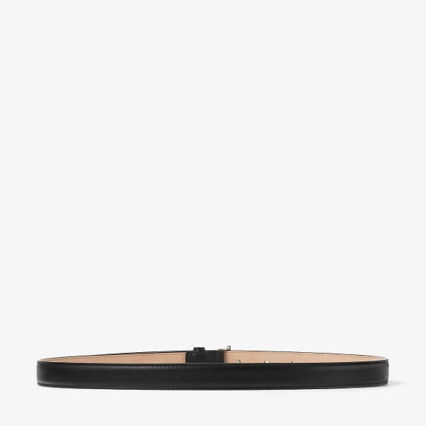 Black and Silver Jimmy Choo Mini Helina Belt, view 5 | Belts