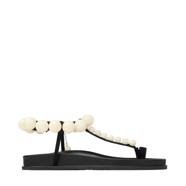 Black Jimmy Choo Miro Flat | Sandals