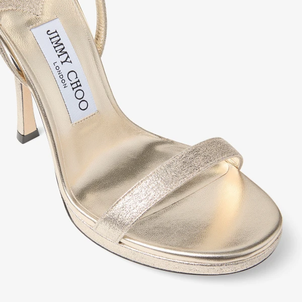Platinum Jimmy Choo Moza Platform 120 Sandals, view 4 | Sandals